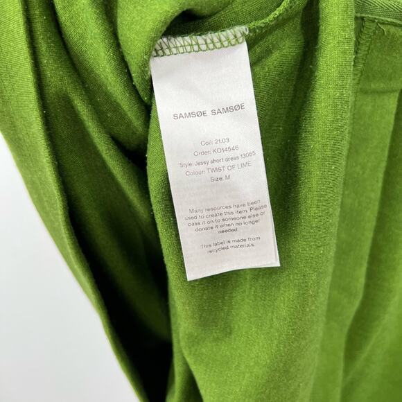 Samsoe Samsoe Jessy Shirt Dress in Twist Of Lime - Picture 8 of 9
